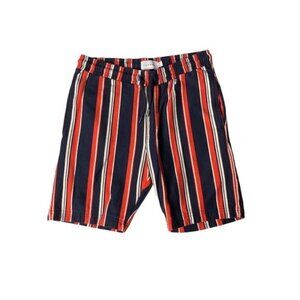 Topman‎ Striped Elastic Waist Shorts Mens XXS Navy Red White Casual Retro Preppy